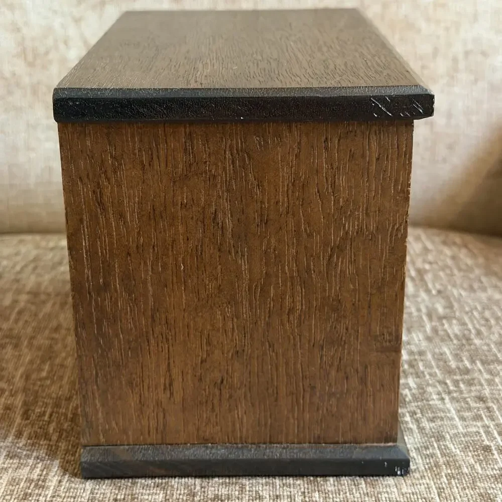 Wooden MUSICAL Jewelry Box MELE Japan Jewel Case 3 Velvet Lined Drawers Vintage